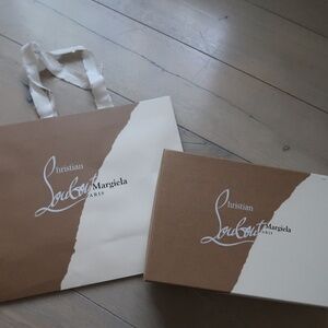Rare Christian Louboutin x Maison Margiela Collab Box & Shopping Bag Set